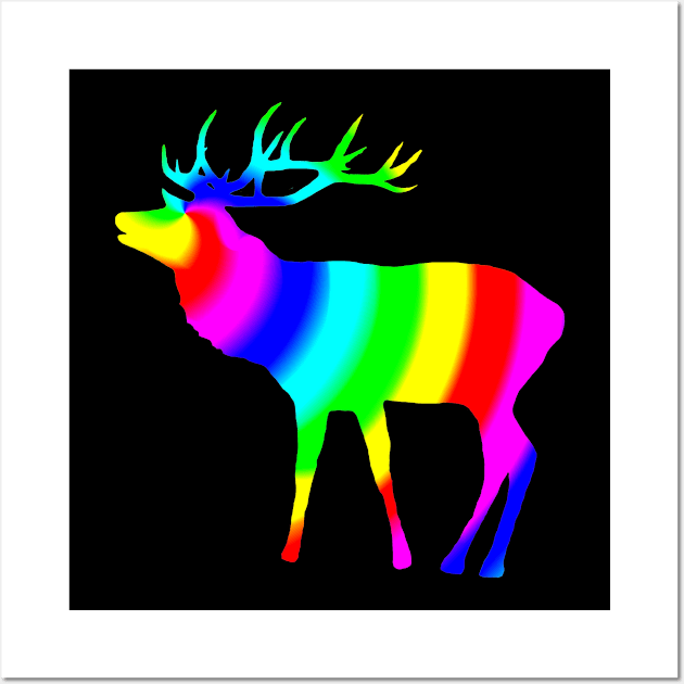 colorful deer, stag wild animal, hunting Wall Art by rh_naturestyles